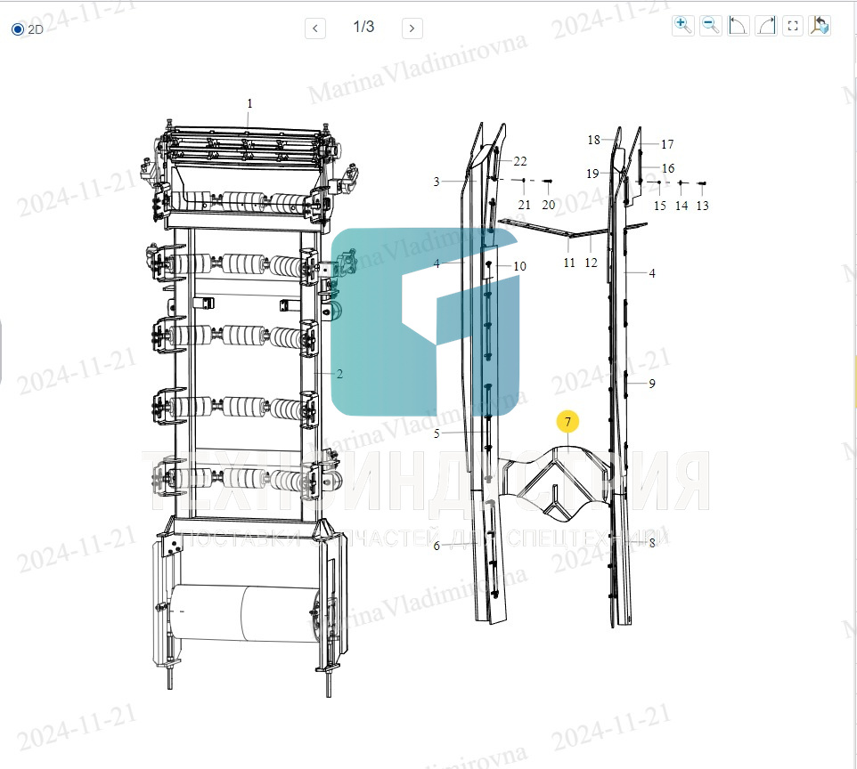 Конвейер короткий XM200KII 800364147 Техноиндустрия Челябинск